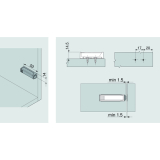 SECOTEC ffnungssystem BLUM Tip-On mit Adapterplatte zum Anschrauben SB-2
