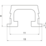 PS06 Fhrungs-/Einfasschiene, L5700, Kunststoff grau