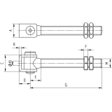 Anschweitorband lang, Lnge 160 mm, Stahl verzinkt