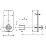Anschweitorband verstellbar, Lnge 105 mm, Stahl blank/ verzinkt