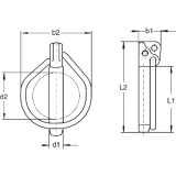 DIN11023 10x 45 verzinkt Klappstecker
