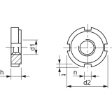 DIN1804W M45x1.5 blank Nutmutter mit Feingewinde