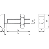 DIN 188 8.8 M 8x 25 verzinkt Hammerschraube mit Nase