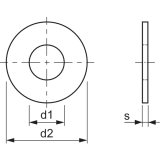 ISO7092 M16 Edelstahl A4 Scheibe f�r Zylinderschrauben (DIN 433)