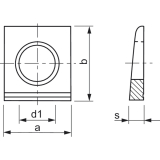 DIN 435 M10 verzinkt Scheibe f�r I-Tr�ger Neigung 14 %