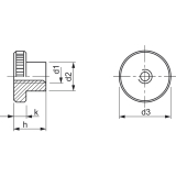 DIN 466 M 6 Edelstahl A1 1.4305 Rndelmutter hohe Form