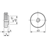 DIN 467 M 6 Edelstahl A1 1.4305 Rndelmutter flache Form