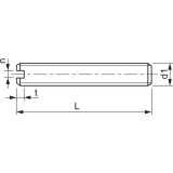 ISO4766 14H M12x60 verzinkt Gewindestift mit Schlitz und Kegelkuppe (DIN 551)