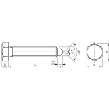 DIN 564 M 6x 12 blank Sechskantschraube mit Ansatzspitze