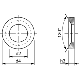DIN6319D 23.2 blank Kegelpfanne