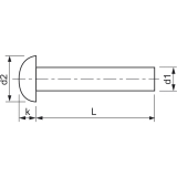 DIN 660 3x 6 Aluminium blank Halbrundniete