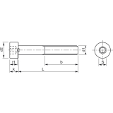 DIN6912 8.8 M 4x 10 blank Zylinderschraube mit niedrigem Kopf und Innensechskt.