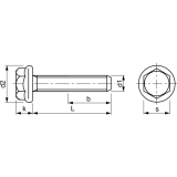 EN1665 10.9 M 8x 60 blank Sechskantschr. m. Flansch (DIN 6921)