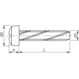 DIN7516A M 5x 12 verzinkt Gewindeschneidschraube mit Linsenkopf