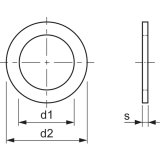 DIN7603A 14x18x1.5 Kupferdichtring