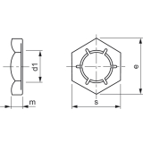 DIN7967 M12 verzinkt Sicherungsmutter (Palmutter)