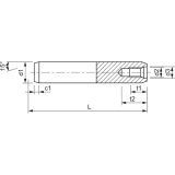 DIN7979C 8 x 45 Toleranzfeld m6 blank Zylinderstift mit Innengewinde,ungehrtet