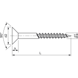 DIN7997 6.0 x 70 Pozidriv 3 verzinkt Holzschraube Senkkopf