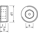DIN 906 5.8 R1/4\" blank Verschlussschraube kegeliges Rohrgewinde mit ISK