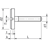 DIN 921 M 4x 8 verzinkt Flachkopfschraube mit Schlitz und groem Kopf