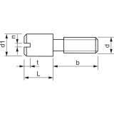 DIN 927 5.8 M 5x 5 verzinkt Zapfenschraube mit Schlitz