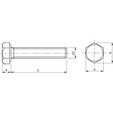 DIN 933 8.8 M10x 25 verzinkt Sechskantschraube ohne Schaft