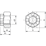 DIN 935/ 8 M10 verzinkt Kronenmutter