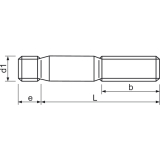 DIN 938 8.8 M 6x 20 blank Stiftschraube Einschraubende ~1 d
