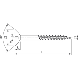 DIN 97 2.0 x 10 Messing blank Holzschraube Senkkopf mit Schlitz