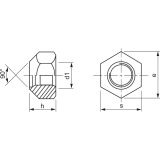 ISO7042/ 8 M10 blank Sicherungsmutter Ganzmetall