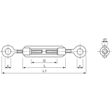 DIN1480 M16 Edelstahl A4 Spannschloss mit sen