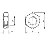 DIN 431 14H G 1/4" verzinkt Rohrmutter fr Rohrgewinde