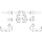 HOPPE Drckergt. UTRECHT - auf Ros. WC, TS 39 - 47, Edelstahl matt