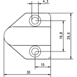 Kabelbergang 10318 fr Kabel bis 7 mm, 300 mm, Konsole grau, Messing vernickelt