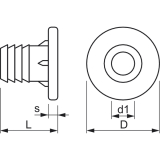 Einschlagmuffen M 8x16 Kopf- 19 verzinkt mit Bund