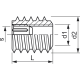 RAMPA Einschraubmuffe TYP SK M 5x 12 AD: 10 verzinkt mit Innensechskant