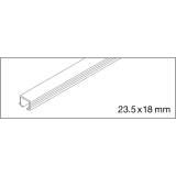EKU CLIPO 26/36 Laufschiene zum Kleben, 2,5 m