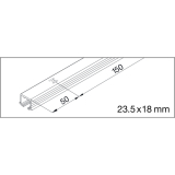 EKU CLIPO 26/36 Laufschiene gelocht zum Schrauben, 2,5 m
