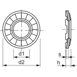 Erdungsscheibe M 8 verzinkt