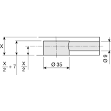 Exzentergehuse  35 mm, Zamak verzinkt
