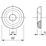 Fassonscheibe 4.1x13 Eisen vernickelt fr Senkschrauben