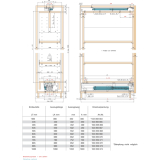 EKU-FORTE Schrankauszug Lnge 630 mm, Tiefe 635 mm, KB lichtgrau RAL 7035
