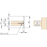 EKU-FORTE Reling, 48 x 5 mm, Lnge 3000 mm, Aluminium eloxiert