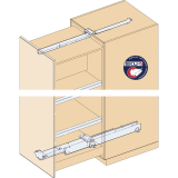 EKU-FORTE Schrankauszug Lnge 980 mm, Tiefe 985 mm, KB lichtgrau RAL 7035