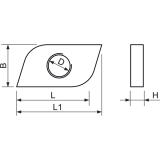 Gewindeplatte M 8 Edelstahl A2 fr Profil Typ 28/15