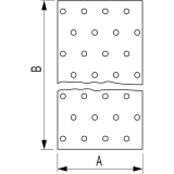 GH Lochplatten 200x50x2 - Stahl feuerverzinkt