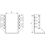 GH Balkenschuh TOP aussenliegend 80x180 - Stahl feuerverzinkt