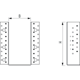 GH Balkenschuh Kombi 05/2,5 aussenliegend 180x200 - Stahl feuerverzinkt