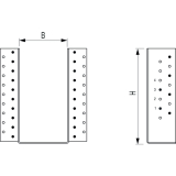 GH Balkenschuh 05/2 aussenliegend 160x320 - Stahl feuerverzinkt