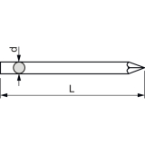 Goldleistenstift 0.9x 25 blank
